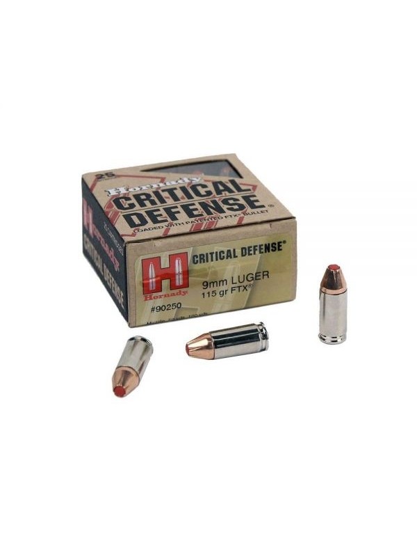 MUNIÇÃO HORNADY 9MM FTX C.DEF C 115GR 25un