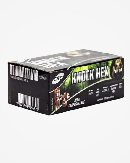MUNIÇÃO CBC 20GA KNOCK HEX BALOTE EXPANSIVO 10un