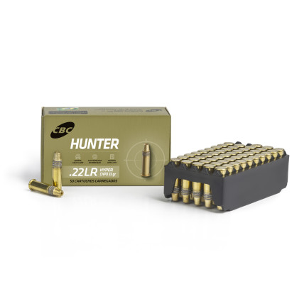 MUNIÇÃO CBC .22 LR HUNTER HYPER CHPO 33GR 50un