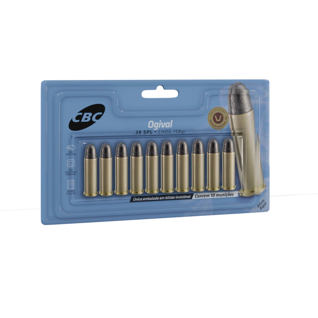 MUNIÇÃO CBC .38 SPL CHOG 158GR 10un