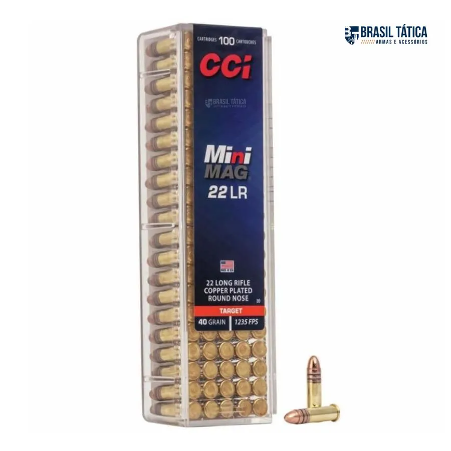 MUNIÇÃO CCI .22 MINI-MAG 40GR HP 100un