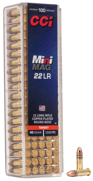 MUNIÇÃO CCI .22LR MINI-MAG TARGET 40GR 100un