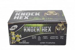 MUNIÇÃO KNOCK BALOTE HEX 23G 10un