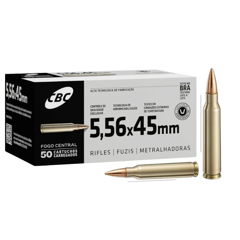 MUNIÇÃO CBC 5,56x45mm SS109