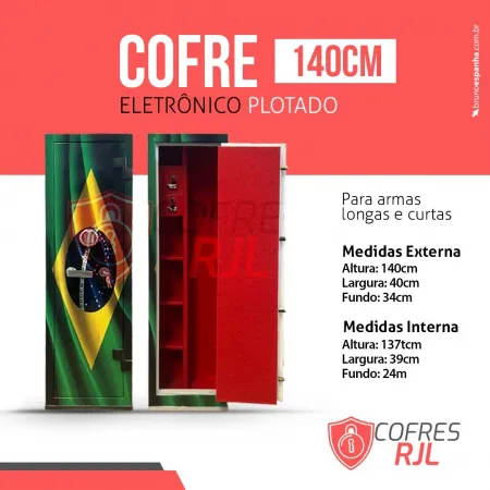 COFRE ELETRÔNICO 140CM PLOTADO RJL140