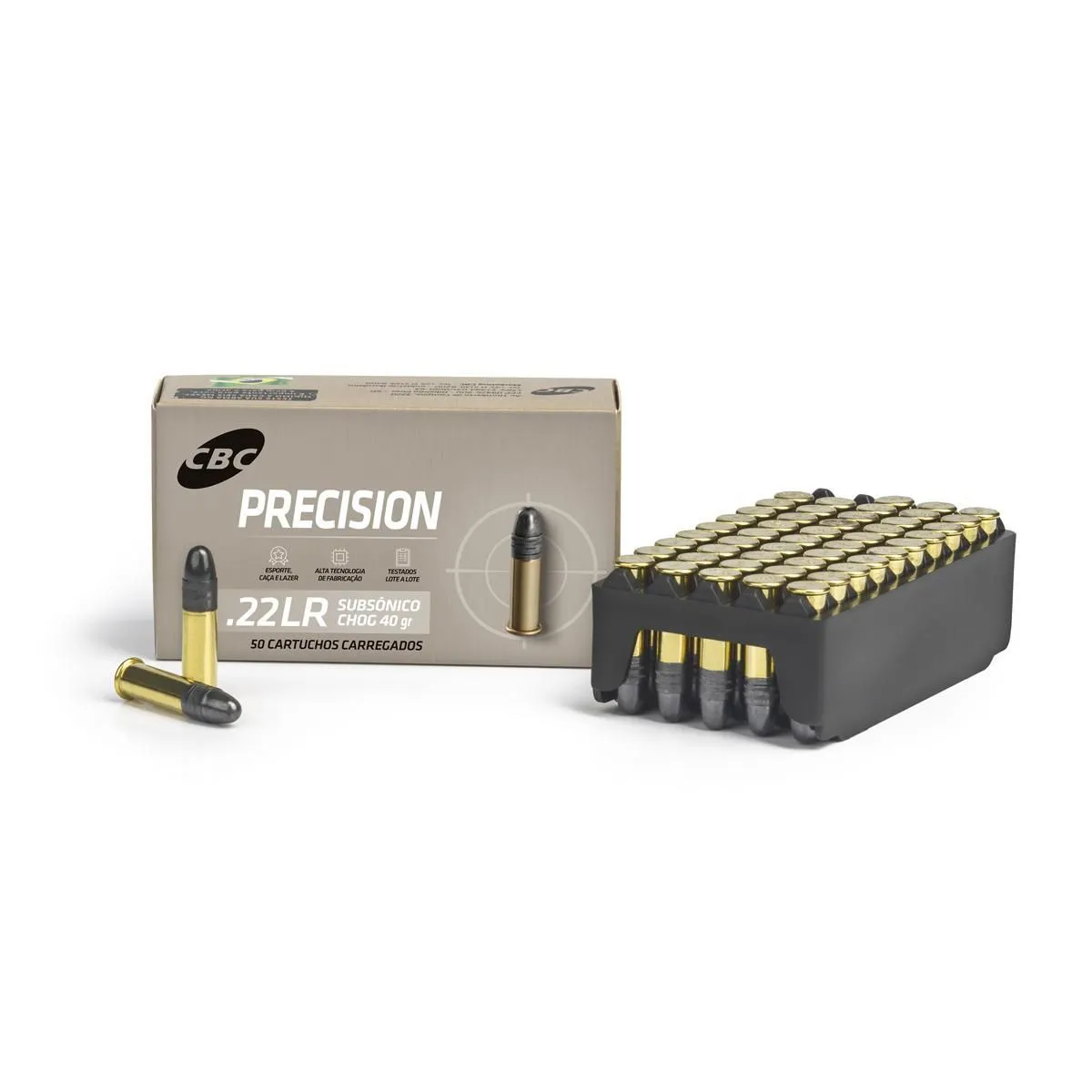 MUNIÇÃO CBC .22 LR CHOG 40GR SUBSONICO PRECISION