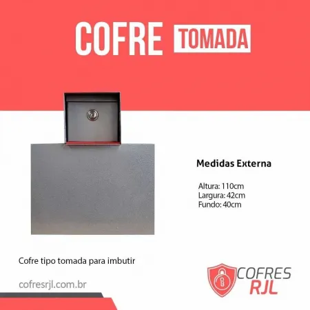 COFRE TOMADA EM CHAPA DE AÇO RJL020