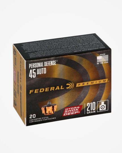 MUNIÇÃO FEDERAL .45 AUTO HYDRA-SHOK DEEP 210GR 20un