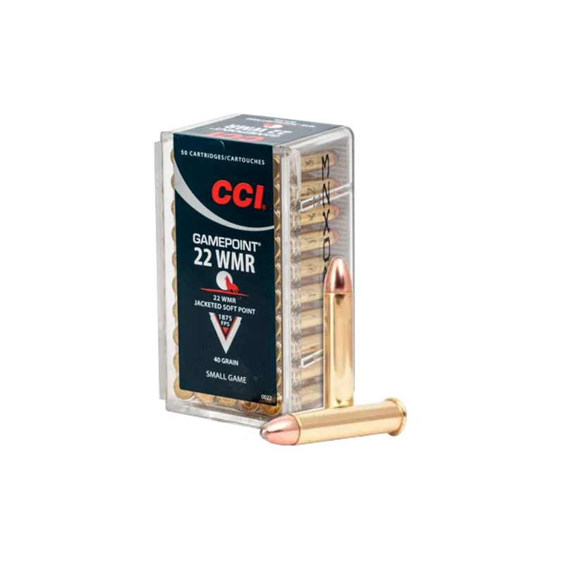 MUNIÇÃO CCI .22 WMR GAMEPOINT JSP 40GR 50un