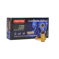 MUNIÇÃO NORMA SAFEGUARD 9MM 115GR JHP 50un