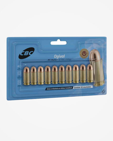 MUNIÇÃO CBC .45 ETOG 230GR 10un