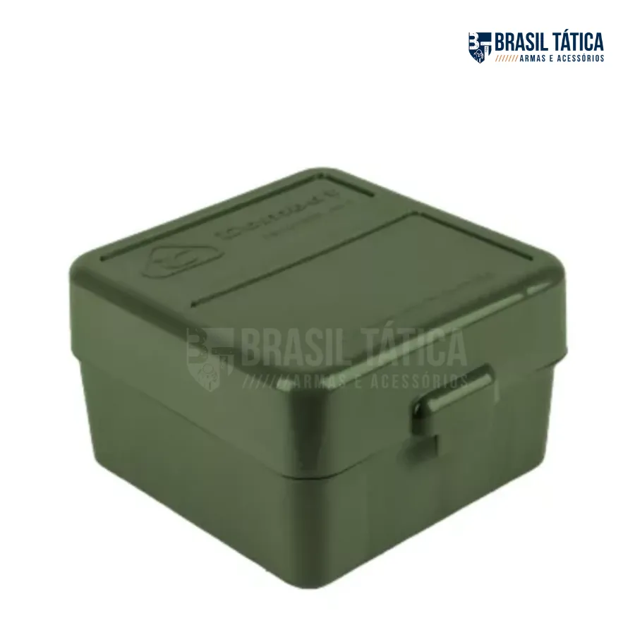 CAIXA PARA MUNICOES COMBAT CAL .12 P25 VERDE