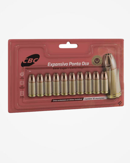 MUNIÇÃO CBC 9MM EXPO 115GR 10un