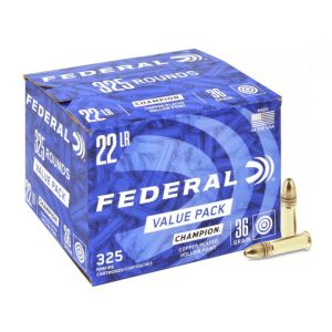 MUNIÇÃO FEDERAL .22LR CHAMPION PLATED 36GR HP 325un