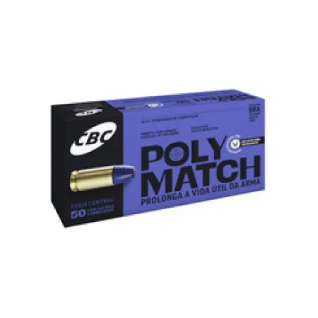 MUNIÇÃO CBC .38 TPC LPC POLYMATCH 124GR