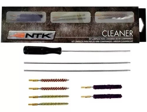 KIT LIMPEZA PARA ARMA LONGA CALIBRES .17HMR / .22LR / .22WMR - NTK