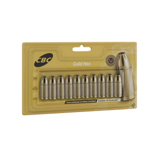 MUNIÇÃO CBC .38 TPC EXPO 124GR GOLD HEX 10un