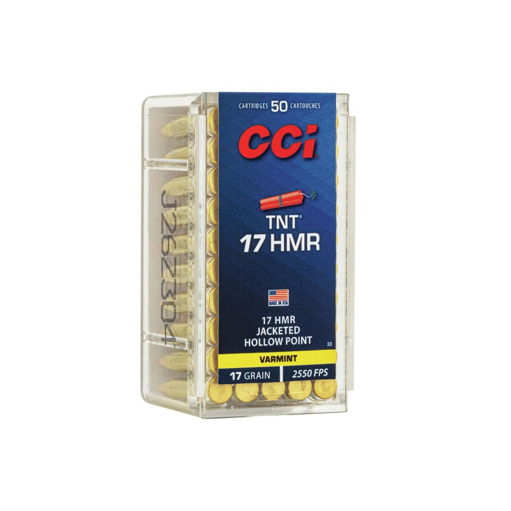 MUNIÇÃO CCI .17HMR TNT 50un