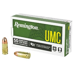 MUNIÇÃO REMINGTON 9MM LUGER FMJ 147GR 50un