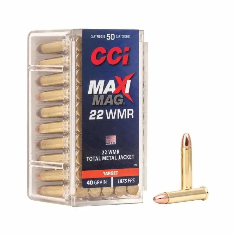 MUNIÇÃO CCI .22 MAXI MAG TMJ 40GR