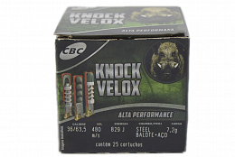 MUNIÇÃO KNOCK VELOX STEEL BALOTE+AÇO 7,2G 25un