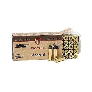 MUNIÇÃO FIOCCHI .38 SPL 110GR BLACK MAMBA FMJTC 50un