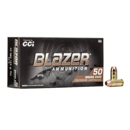 MUNIÇÃO CCI .40 S&W 165GR FMJ