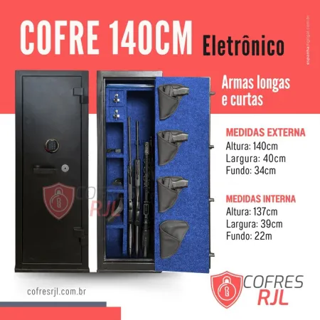 COFRE ELETRÔNICO 140 CM ARMAS LONGAS RJL140E