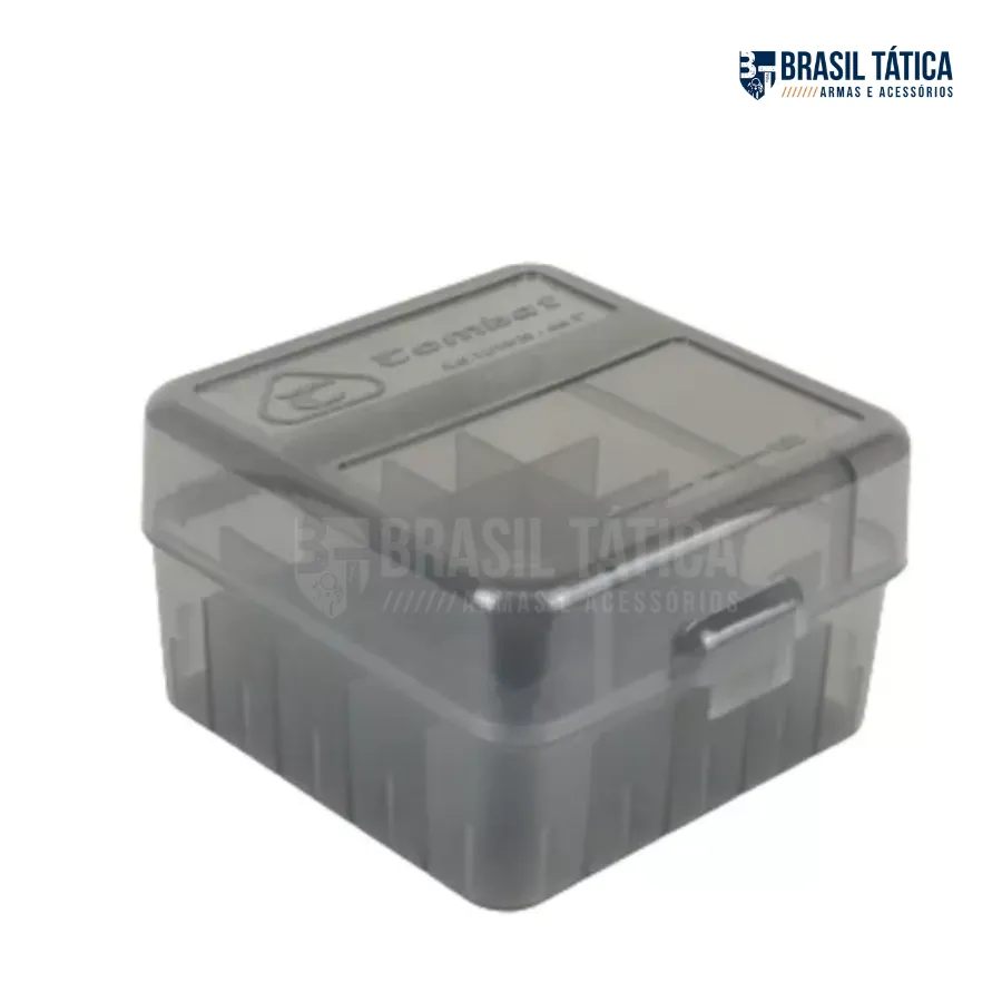 CAIXA PARA MUNICOES COMBAT CAL .12 P25 CINZA