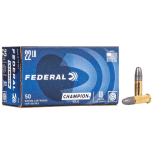 MUNIÇÃO FEDERAL .22LR CHAMPION HV HIGH VELOCITY 40GR 50un