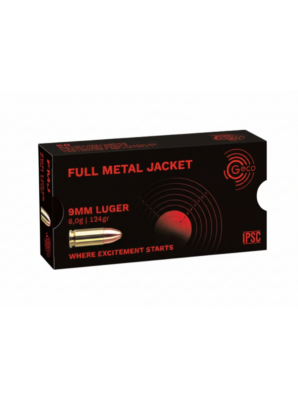 MUNIÇÃO 9MM 124GR FMJ 50un