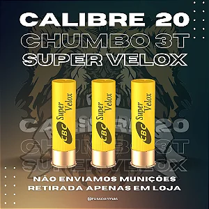 MUNIÇÃO CBC 20GA 70 CHUMBO 3T 25un