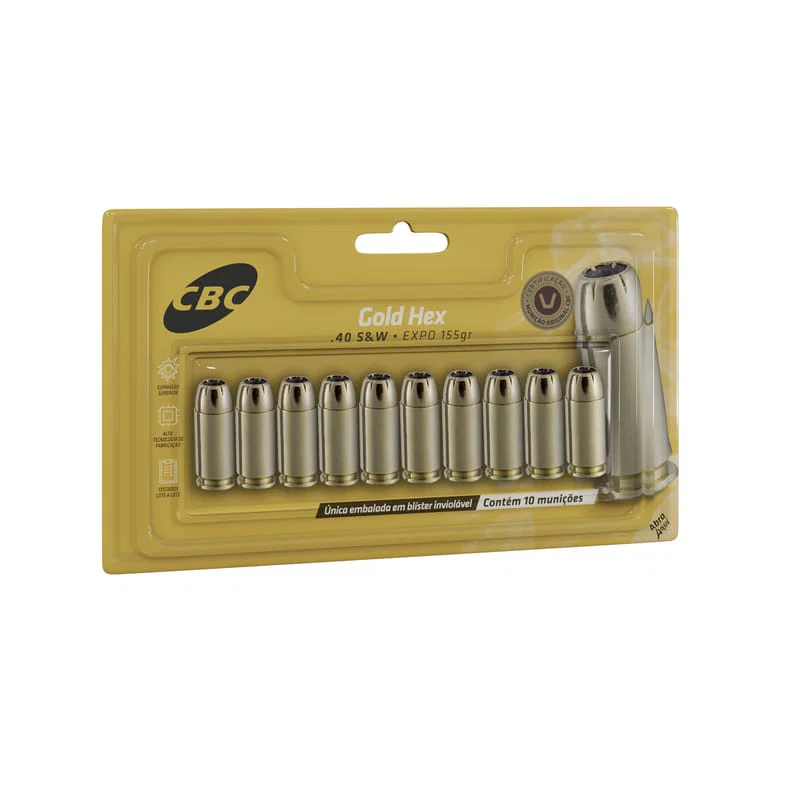 PROJÉTIL .40 S&W EXPO GOLD HEX 155GR