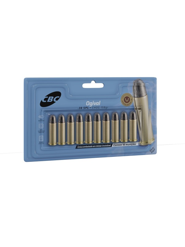 MUNIÇÃO CBC .38 SPL CHOG 158GR 10un