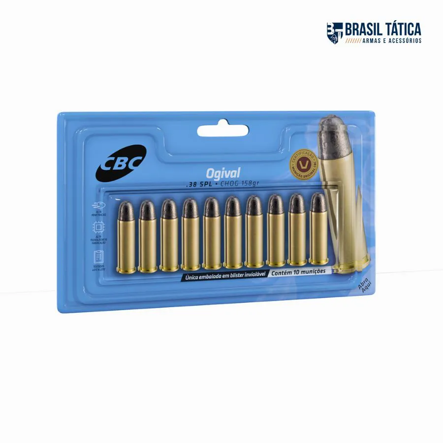 MUNIÇÃO CBC .38 SPL CHOG 158GR 10un