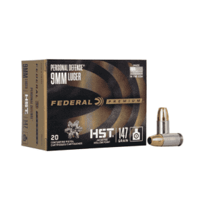 MUNIÇÃO FEDERAL 9MM HST JHP 147GR 20un