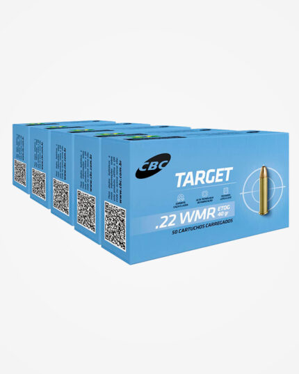 MUNIÇÃO CBC .22 MAGNUM ETOG 40GR TARGET 250un