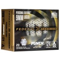 MUNIÇÃO FEDERAL PUNCH 9MM JHP 124GR 20un