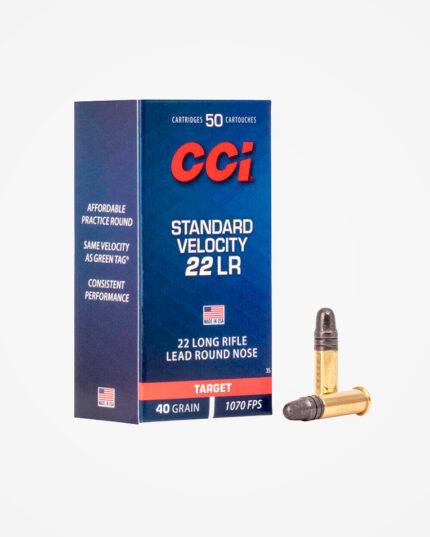 MUNIÇÃO CCI .22 LR STANDARD VELOCITY 40GR 50un