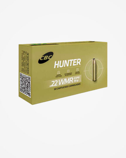 MUNIÇÃO CBC .22 MAGNUM EXPO 40GR HUNTER