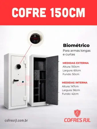 COFRE 150X60X50 SEGREDO BIOMETRICO