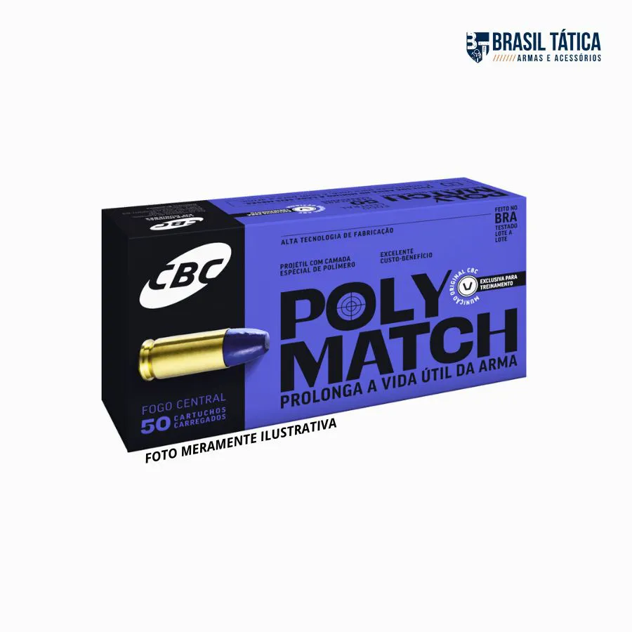 MUNIÇÃO CBC POLYMATCH .38SPL LPC 180GR
