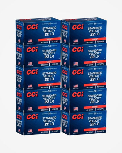MUNIÇÃO CCI .22 LR STANDARD VELOCITY 40GR 500un