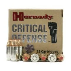 MUNIÇÃO HORNADY .380 FTX 90GR CRITICAL DEFENSE 25un