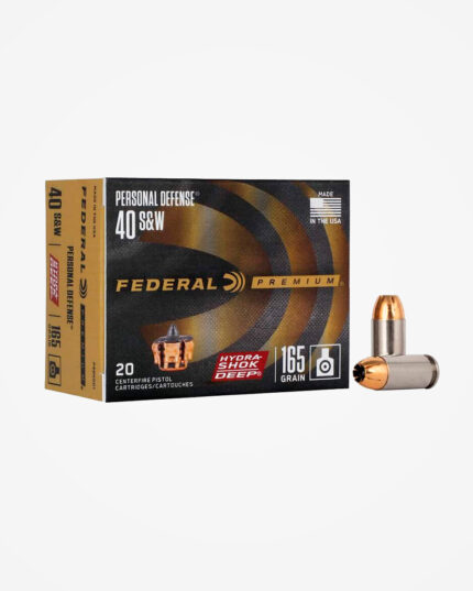MUNIÇÃO FEDERAL HYDRA-SHOK DEEP .40 JHP 165GR 20un