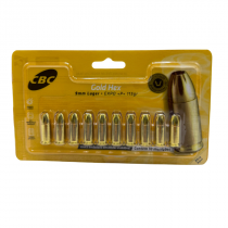 MUNIÇÃO CBC 9MM GOLD HEX EXPO +P+ 115GR