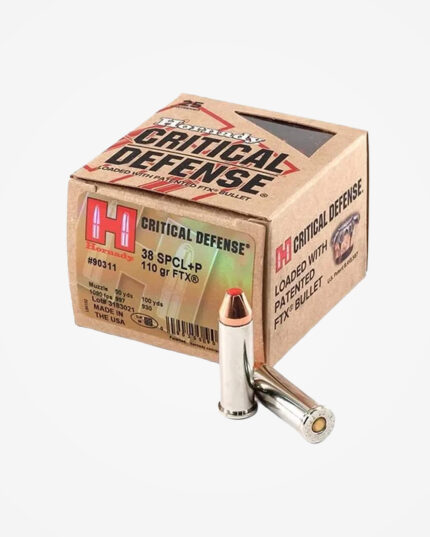 MUNIÇÃO HORNADY .38 SPL FTX+P 110GR CRITICAL DEFENSE 25un