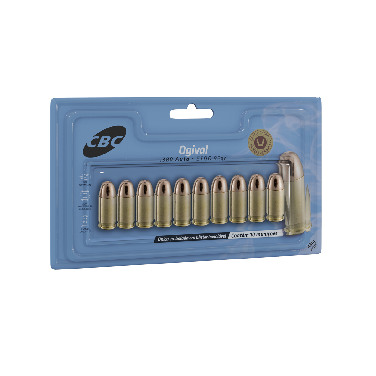 MUNIÇÃO CBC .380 ETOG 95GR