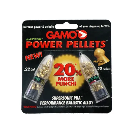 CHUMBINHO GAMO RAPTOR POWER PELLETS 4.5MM 50un