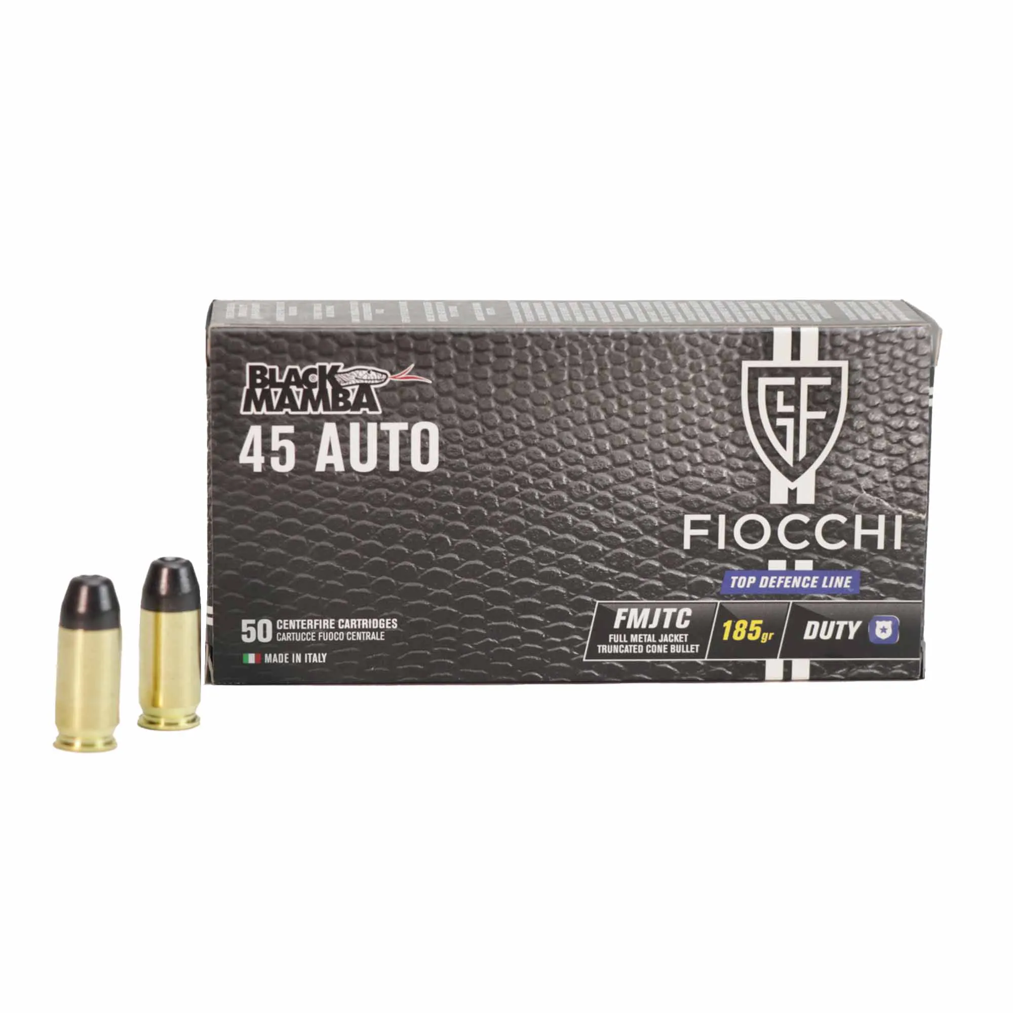 MUNIÇÃO FIOCCHI .45 FMJTC BLACK MAMBA 50un